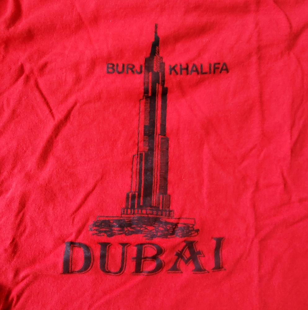 Red Dubai Graphic Men's Shirt XXL